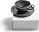 Миниатюра изображения товара Чашка с блюдцем Stenova Home Lotus 61411136 (черный фарфор)