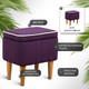 Миниатюра изображения товара Пуф Monofix Амма с ящиком для хранения (фиолетовый №25)