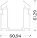 Миниатюра изображения товара Профиль для шинопровода Ambrella Magnetic GL1013 AL (алюминий)