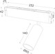 Миниатюра изображения товара Трековый светильник Ambrella Magnetic GL1233 GD (золото)