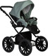 Миниатюра изображения товара Детская универсальная коляска INDIGO Mio Eco Plus 14 2 в 1 (05, черная кожа/шалфей кожа)
