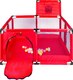 Миниатюра изображения товара Игровой манеж Solmax&Kids С шариками и баскетбольным кольцом / ZV97039 (красный)