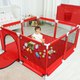 Миниатюра изображения товара Игровой манеж Solmax&Kids С шариками и баскетбольным кольцом / ZV97039 (красный)