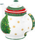 Миниатюра изображения товара Заварочный чайник Elan Gallery Новогодняя елка / 420691 (зеленый узор)