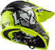 Миниатюра изображения товара Мотошлем LS2 MX437 Fast 2 Mini Crusher (M, черный/желтый)