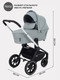 Миниатюра изображения товара Детская универсальная коляска MOWbaby Zoom PU 3в1 / RA087 (Silver Green Tea)