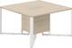 Миниатюра изображения товара Стол для переговоров Norden 140х140х75 / SP.0101.AR.AR.WH (акация равелло/белый/серый)