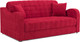 Миниатюра изображения товара Диван Mebel-Ars Аккордеон Барон №4 НПБ 120x200 (красный кордрой)