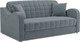 Миниатюра изображения товара Диван Mebel-Ars Аккордеон Барон №4 НПБ 140x200 (велюр серый/синий HB-178/26)