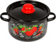 Миниатюра изображения товара Кастрюля СтальЭмаль Помидорки 1с16с/1 (черный)