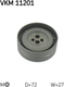 Миниатюра изображения товара Натяжной ролик ремня ГРМ SKF VKM11201