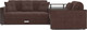 Миниатюра изображения товара Диван угловой Mebel-Ars Прага НПБ (велюр молочный шоколад НВ-178/13)