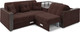 Миниатюра изображения товара Диван угловой Mebel-Ars Прага НПБ (велюр шоколад HB-178/16)