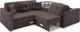 Миниатюра изображения товара Диван угловой Mebel-Ars Прага НПБ (кордрой коричневый)