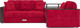 Миниатюра изображения товара Диван угловой Mebel-Ars Прага НПБ (кордрой красный)