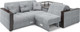 Миниатюра изображения товара Диван угловой Mebel-Ars Прага НПБ (рогожка серая)