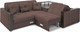 Миниатюра изображения товара Диван угловой Mebel-Ars Прага НПБ (рогожка шоколад)