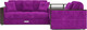Миниатюра изображения товара Диван угловой Mebel-Ars Прага НПБ (фиолетовый)