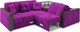 Миниатюра изображения товара Диван угловой Mebel-Ars Прага НПБ (фиолетовый)