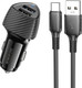 Миниатюра изображения товара Зарядное устройство автомобильное Borofone BZ31A + кабель Type-C (черный)