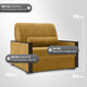 Миниатюра изображения товара Кресло-кровать Mio Tesoro Мэрилин 062 К АТС80 (горчичный Ultra Mustard)