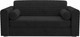 Миниатюра изображения товара Диван Mebel-Ars Аккордеон Барон №5 ППУ 120x200 (велюр черный HB-178/17)