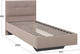 Миниатюра изображения товара Односпальная кровать ТриЯ Элис тип 1 с мягкой обивкой 80x200 (велюр ultra cashmere)