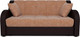 Миниатюра изображения товара Диван Mebel-Ars Аккордеон Барон ППУ 120x200 (бежевый кордрой/экокожа коричневый)