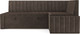 Миниатюра изображения товара Уголок кухонный мягкий Mebel-Ars Вермут M11-24-3 / 191x83x121 (бархат шоколадный Star Velvet 60 Coffee )