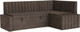 Миниатюра изображения товара Уголок кухонный мягкий Mebel-Ars Вермут M11-24-3 / 191x83x121 (бархат шоколадный Star Velvet 60 Coffee )