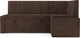 Миниатюра изображения товара Уголок кухонный мягкий Mebel-Ars Вермут 191x83x121 / M11-24-7 (велюр молочный шоколад НВ-178/13)