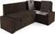 Миниатюра изображения товара Уголок кухонный мягкий Mebel-Ars Вермут 191x83x121 / M11-24-8 (велюр шоколад HB-178/16)