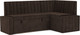 Миниатюра изображения товара Уголок кухонный мягкий Mebel-Ars Вермут 191x83x121 / M11-24-8 (велюр шоколад HB-178/16)