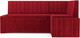 Миниатюра изображения товара Уголок кухонный мягкий Mebel-Ars Вермут 191x83x121 / M11-24-16 (кордрой красный)