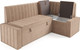Миниатюра изображения товара Уголок кухонный мягкий Mebel-Ars Вермут 211x83x141 / M11-23-14 (кордрой бежевый)