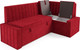Миниатюра изображения товара Уголок кухонный мягкий Mebel-Ars Вермут 211x83x141 / M11-23-16 (кордрой красный)