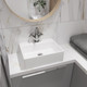 Миниатюра изображения товара Умывальник Lauter 21344 + клапан 21190W + сифон 21635W (белый матовый)