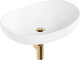 Миниатюра изображения товара Умывальник Lauter 21502 + клапан 21190G + сифон 21635G (золото)