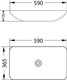 Миниатюра изображения товара Умывальник Lauter 21540 + клапан 21190B + сифон 21635B (черный матовый)
