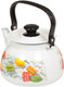 Миниатюра изображения товара Чайник КМЗ Цветное печенье 42104-122/6У4 (белый)