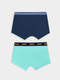 Миниатюра изображения товара Комплект мужских трусов Mark Formelle 411215-2 (р.90-100, голубая мята/морская глубина)