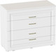 Миниатюра изображения товара Комод Мебельград Манхеттен 4 ящика  (белый аляска/айс)