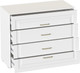 Миниатюра изображения товара Комод Мебельград Манхеттен 4 ящика  (белый аляска/айс)