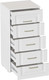 Миниатюра изображения товара Комод Мебельград Манхеттен 5 ящиков  (белый аляска/айс)