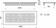Миниатюра изображения товара Решетка вентиляционная AKS 480x60 (алюминий, серебристый)