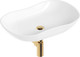 Миниатюра изображения товара Умывальник Lauter 21570 + клапан 21190G + сифон 21635G (золото)