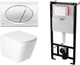 Миниатюра изображения товара Унитаз подвесной с инсталляцией Saniteco KW-9004WS + AM101/1120 + M71-BL-01
