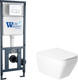 Миниатюра изображения товара Унитаз подвесной с инсталляцией Saniteco KW-9010W + 410 + 410 SE CR