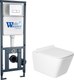 Миниатюра изображения товара Унитаз подвесной с инсталляцией Saniteco KW-9004W + 410 + 410 SE CR