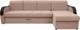 Миниатюра изображения товара Диван угловой Сириус Лидер-1 c оттоманкой ППУ 300x165 (Eva 02 велюр светло-бежевый)